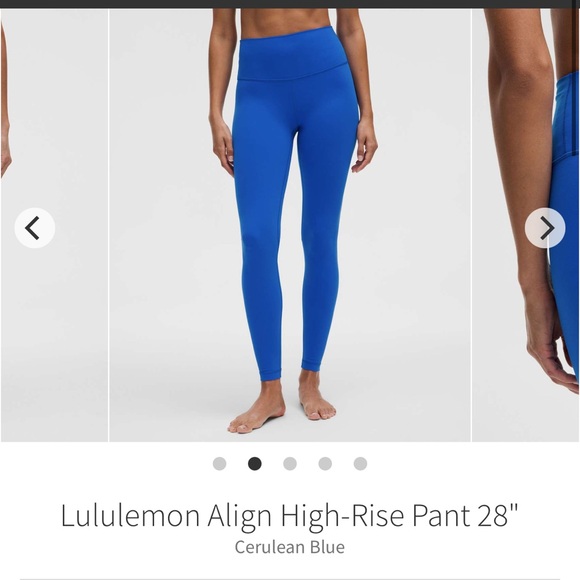 Lululemon Align HR tights CERULEAN BLUE Sz 4 28” - Picture 3 of 11